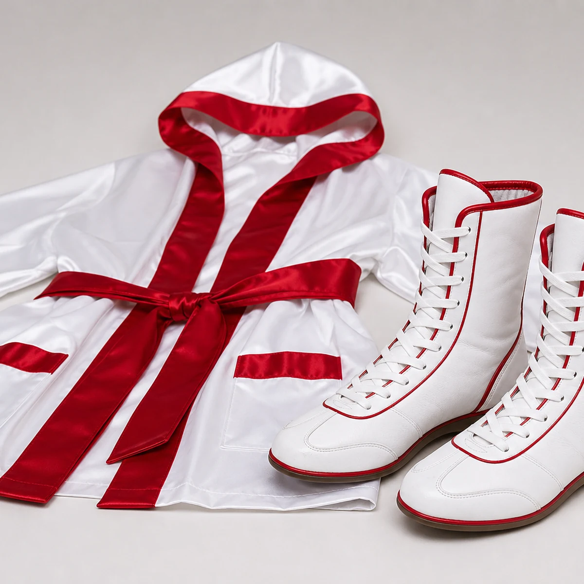 Rocky Boxing White Boots Cosplay Halloween